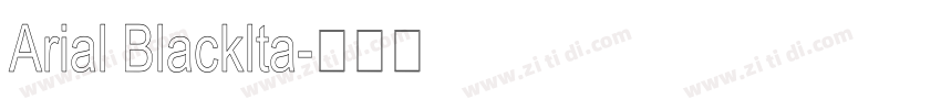 Arial Blacklta字体转换